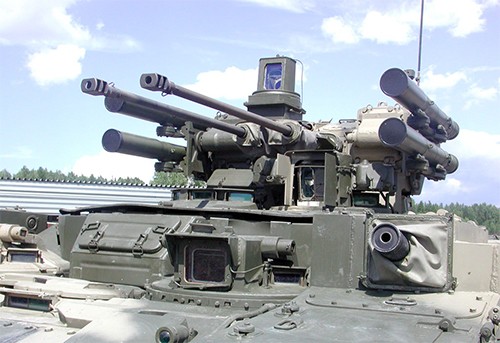 Mô-đun hỏa lực chống bộ binh và phương tiện bay tầm thấp cực mạnh trên BMPT Terminator.